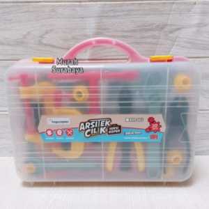 Mainan Perkakas Pertukangan Bangunan Rumah Arsitek Cilik KGP 665 | Mainan Kreatifitas Anak Membantu Mempercepat Motorik Anak | Mainan Perkakas Tool Box Set Lebih Lengkap Versi Koper Yang Lucu| Mainan Anak Murah Dan Terbaru