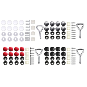 Universal Car Plate Mount Hardware Fastener Nut Car Number Plate Frame Holder Mounting Screws and Cover Caps Kit