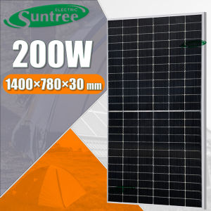 【Suntree Electric】 200W Monocrystalline Solar Panel with 20A Controller and Waterproof Design for Home Use