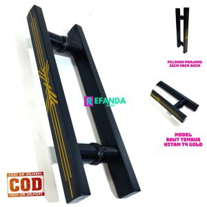 tarikan pegangan handle pintu rumah minimalis pilihan panjang 33cm 45cm dan 60cm bahan stainless model baut tembus