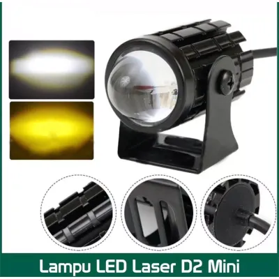 (1 pcs）Lampu Tembak Laser Led Mini 2 Warna - Lampu Tembak Sorot Foglamp Mini D2 Laser Gun/lampu tembak laser d2 mini /lampu tembak motor/lampu laser d2