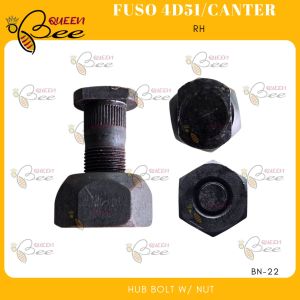 QUEENBEE Fuso 4D51 Canter SINGLE TYRE HUB BOLT WITH NUT RH/LH BN-22 wheel hub