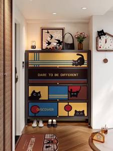 Steel shoe cabinet household doorstep storage cabinet integrated entry super large capacity shoe cabinet 2026 new model/thickened carbon steel