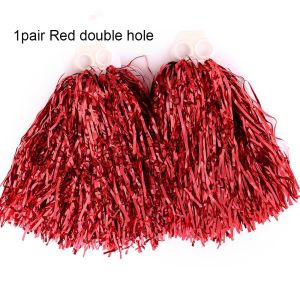 INNEWIN 1pc/1Pair 2 styles Double hole handle Fancy Cheerleading Cheering Ball Dance Party Decorator Club Sport Supplies Cheerleader pompoms