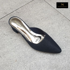 Nicholas Edison Heel Magda Sandal Heels Slip on glitter mewah