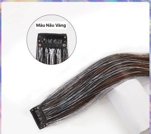 Thẻ Đơn Kim Tuyến Tóc Giả Kẹp Thẳng Mix Kim Tuyến Lấp Lánh Chịu Nhiệt BLINK HAIR