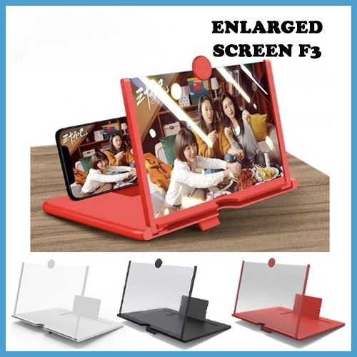 Kaca Pembesar Layar HP Enlarge Screen Magnifier Bracket Stand 3D