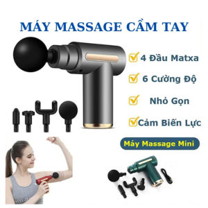 Máy Massage Cầm Tay Mini Toàn Thân 4 Đầu Massage 6 Cấp Độ Chuyên Sâu Đa Năng