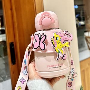 (SG Seller) My Little Pony Childrens Thermos Cup 316 Stainless Steel Water Cup with Straw Cute Insulated Cup PL88