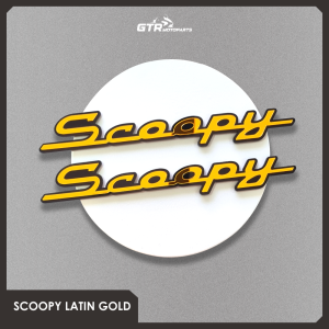 GTR Emblem Scoopy 2 PCS Logo Timbul 3D Scoopy 2019 ESP FI Scoopy Karbu Prestige 2021 2023