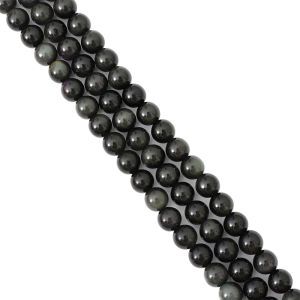 6/8/10/12mm Natural Flash Rainbow Obsidian beads for DIY Necklace Bracelet Jewelry Making Supply