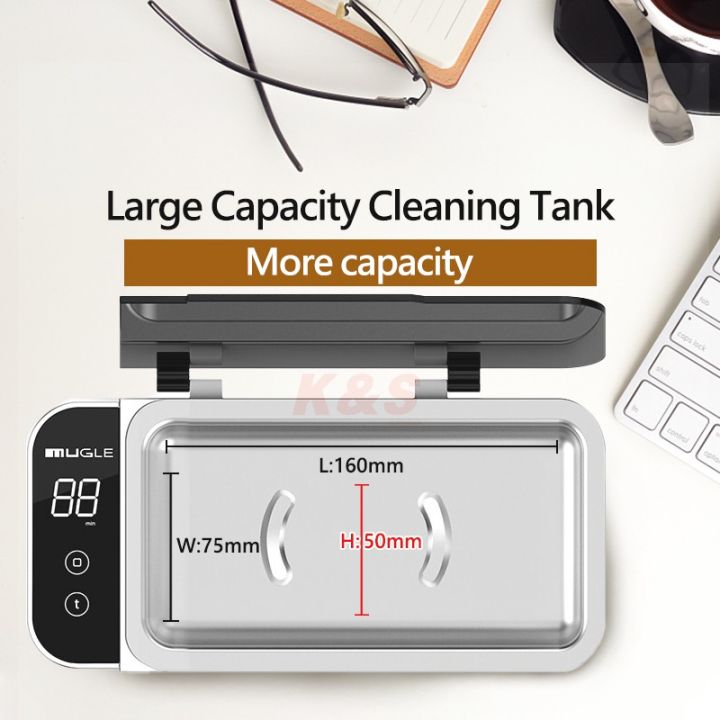 超声波清洗机 Ultrasonic Cleaner LCD Display Portable Mini Ultrasonic Cleaning ...