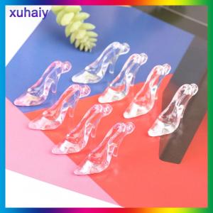 xuhaiy 24ชิ้น/ถุง1:12ตุ๊กตา Miniature transparent high heels Dolls House Decor