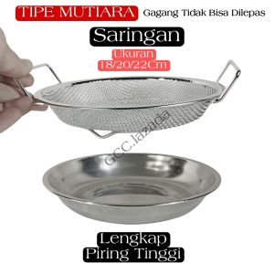 Alat Tiris Minyak Gorengan Stainless Steel Premium Mangkok Saringan Peniris Minyak Minyak Serbaguna