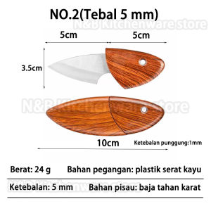 Pisau ikan kayu serbaguna yang tajam berukuran 10cm
