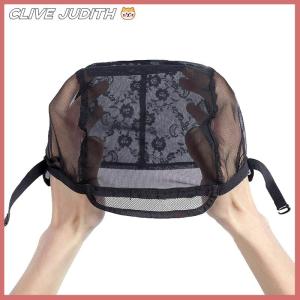 CISWGE Lace Mesh Full Wig Cap Hair Net Weaving Caps For Making Wigs Adjustable Straps