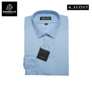 ALISAN Kemeja Formal Kantoran Model Slimfit Premium Warna Sofblue Biru Langit