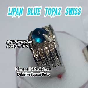 Cincin li pan blue topaz swizz