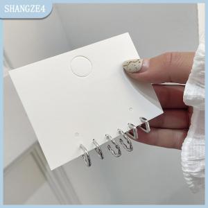 【SHANGZE4】 3Pairs set Simple Alloy Silvery Golden Geometric Circle Hoop Earrings For Couples Jewelry Gift