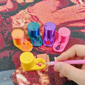 JAYQQ Tray And Jar Diamond Painting Storage Container PLA Multiple Colors Diamond Art Storage Tray Shaker Design Diamond Drill Sorting Tool Drill Storage Organizer