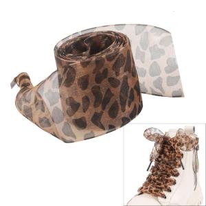 140cm Leopards Print Ribbon Shoelaces Flat Shoelace for Adult Teen Polyester Shoe Laces Shoelace for Sneakers Trainers