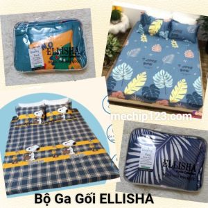 ELLISHA – Bộ Ga Gối Cotton 100% Hàng Nhập Khẩu Bộ Ga Gối Cao Cấp Gồm 3 Sản Phẩm