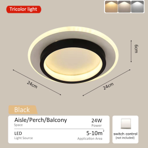 L&H Led Ceiling Light Tricolor Modern Corridor Light Center Light Bedroom Light Ceiling Lamp
