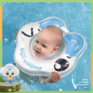 GHRDU โปร่งใสโปร่งใส ปลอกคอว่ายน้ำเด็กมีกระดิ่ง การ์ตูนลายการ์ตูน หนาขึ้น สายคล้องคอแบบเป่าลมสำหรับทารกแรกเกิด วงแหวนลอย ไม่มีการพลิกคว่ำ ปลอกคออาบน้ำเด็กรูปกลีบดอก สระว่ายน้ำในสระว่ายน้ำ