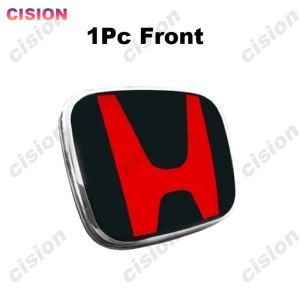 1PC Honda Black Red 3D Emblem Front Rear Steering Wheel Logo Panel Cover Trim Badge Acrylic Styling Accessories For Honda HRV Vezel Facelift 2019-2021