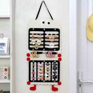 *Ready Stock*Stylish Hair Accessory Storage Bag Large Capacity Earring Organizer Hanging Bag No-Drill Jewelry Organizer