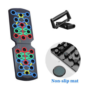 Push Up Rack Board Fitness Exercise Body Building Training System Home Gym Equipment Multi Function Fold Push Up Board Portable Multi