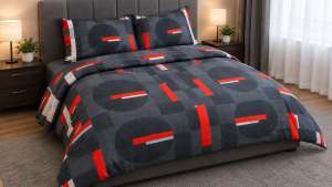 56 & 7 INCHES THICK FOAM COVER ONLY II SEMI COTTON II L-Shaped Zipper II (FOAM NOT INCLUDED)