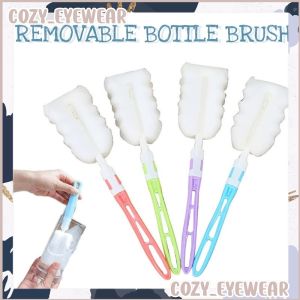 Plastic Bottle Cup Sponge Brush Nipple Removable Wash Multipurpose Cleaning Tools Long Handle
