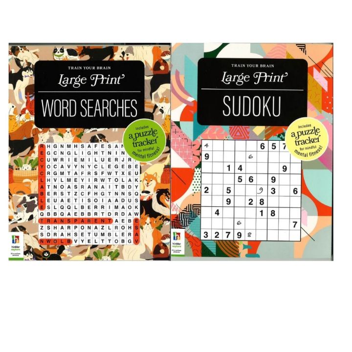 Large Print Puzzles Series 2: Sudoku/Word Search (Hinkler) | Lazada ...