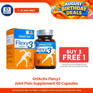 [Alpro Pharmacy] Oriactiv Flex Joint Supplement 60s | MSM Boswellia & Curcumin | Anti-Inflammatory Cartilage Repair