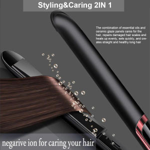 【KL Ready Stock】35W 2 in 1 Professional Hair Straightener Negative Ion Flat Iron Ceramic Coating Hair Curler Roller 4 Gears Control Fast Heating Curling Iron Wand Smart Power Off Overheat Protection Hair Care Cure Styling Tools for All Hair Malaysia Plug