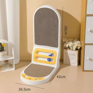 Thickened Cat Scratching Post No Chipping L-shaped Cat Scratching Pad Fun Vertical Cat Climbing Frame Cat play with ball replace core durable stable nails trim