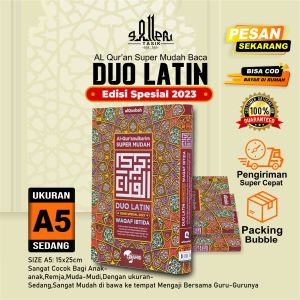 Mushaf Alquran Almadrasah Duo Latin Terjemahan Terjemah Perkata Tajwid Warna Mudah Al Quran Alqosbah Al Madrasah Ukuran Besar A4 ukuran sedang A5