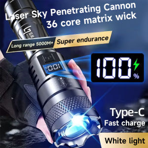 senter super terang Portabel Zoom Battery level display Mini senter police swat