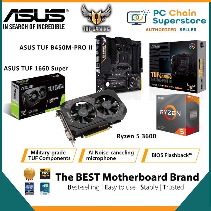 Ryzen Motherboard Gtx 1660 Bundle 3pcs) AMD Ryzen 3600 Processor