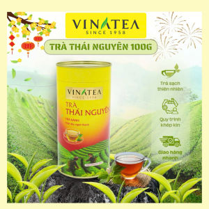 VINATEA - Trà Hoa Nhài Lon Giấy 100g - Trà Xanh Thái Nguyên Ướp Hoa Nhài Tự Nhiên Vị Chát Hậu Ngọt Jasmine Tea