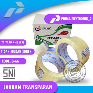 Lakban Trasparan Lakban OPP Startape Premium Ukuran 72yard X 48mm Bisa COD