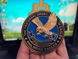 THE FRATERNAL ORDER OF EAGLES PHILIPPINE EAGLES METAL EMBLEM