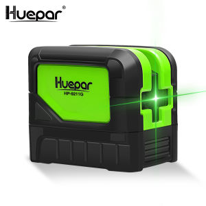 Huepar 9211G Green La-ser Level Self Leveling Cross Line with 2 Plumb Dots Large Fan Angle 180 Degree Vertical/Horizontal Line Multi-Use Alignment