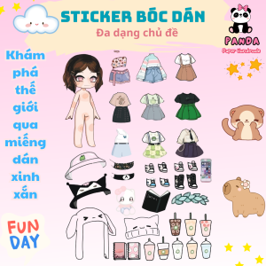 (48B)Bộ Avatar Sticker đồ chơi bóc dán đồ chơi sáng tạo diy phát triển trí tuệ cho bé
