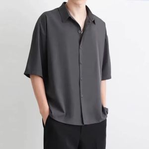 Kemeja polos Casual Pria Lengan Pendek Bahan Oxsford BEST QUALITY