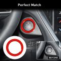 4Pcs Knob Cover for Subaru Crosstrek Impreza 2024 2025 Accessories, 2025 Forester, 2020-2025 Legacy Outback, 22-24 WRX 23-25 Ascent, Volume Tune, Start Stop Button Ring Rear Mirror Knob Cover (Red). 
