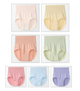 High Waist Seamless Panties Women Daily Use/Abdominal Control/Antibacterial Herbal Crotch Underwear/Invisible High Waist Briefs For Adult Ladies/Home Comfort
