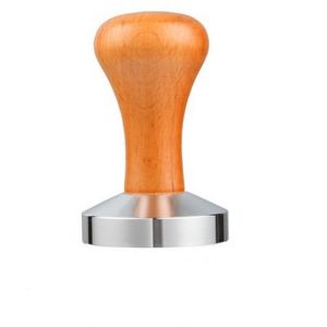 แทมเปอร์กาแฟ เกรดอาหาร สแตนเลส ก้านไม้แท้ สำหรับอัดกาแฟ ขนาด 51/58mm เเทมเปอร์ ที่กดกาแฟ CF03