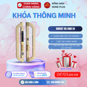Khóa cửa nhôm thông minh Hubert HB CNI8 EU silver black gold 24K App Wifi